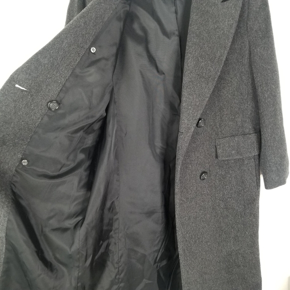 Preston & York Petites Dark Gray 100% Wool Double Breasted Long Coat Size 8P - Picture 12 of 16